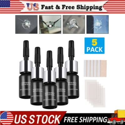 5PCS Car Windshield Broken Glass Repair Liquid Glass Scratch Crack Repair US SYA
