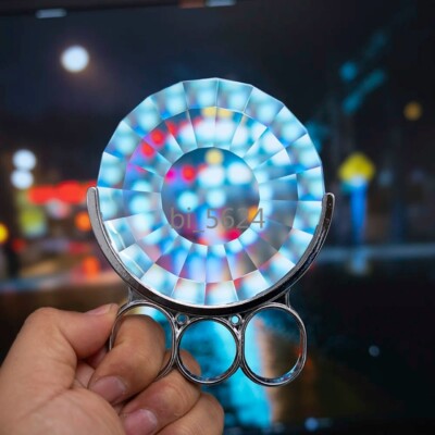 90mm Handheld Glass Kaleidoscope Prism Blur Special Effects Creat Fractal Filter