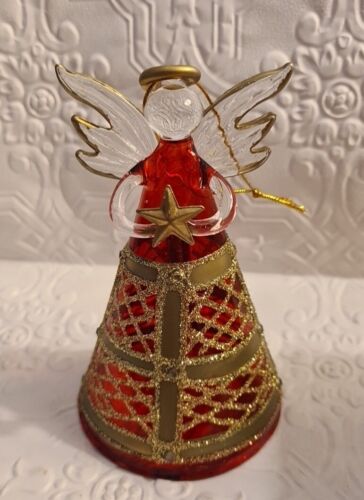Rikaro Hand Blown Glass Christmas Angel. Tree  Decoration .V.G.C.  preloved.  - Picture 1 of 10