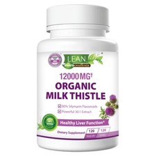 Organic Milk Thistle - 12,000mg Strength / Supports Liver Cleanse and Detox