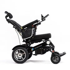Fold And Travel Manual Recline Remote Control Electric Power Wheelchair - Black