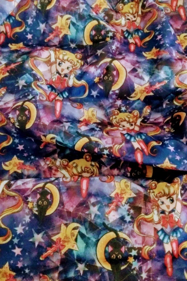 ABDL Adult Cloth Diaper Pocket. - Crinkle Cute Diaper - Sailor Moon