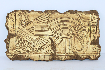 Œil D'Horus Antique égyptien En Pierre - Rare, Avec Ibis Et Cobra, Provenance Louxor