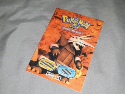 POKEMON E READER TEAM MAGA TEAM AQUA CARD LIST! HTF