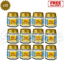 12x Tiger Balm White Ointment 30g for Headache, Muscle Pain Relief and Massage