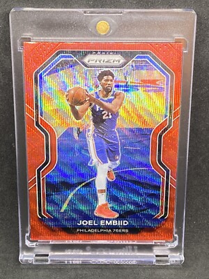 Joel Embiid RARE RUBY HYPER REFRACTOR PRIZM INVESTMENT CARD SSP PRIZM 76ERS MVP
