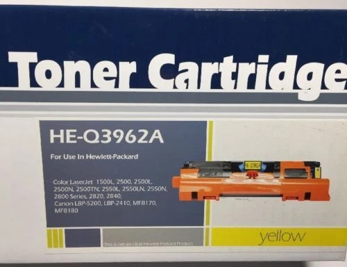 Cartucho de tóner amarillo Rosewill RTCA-Q3962A para HP/Canon HE-Q3962A Foto 2 de 3