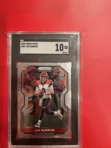 2020 Panini Prizm #307 Joe Burrow Rookie Gem Mint SGC 10
