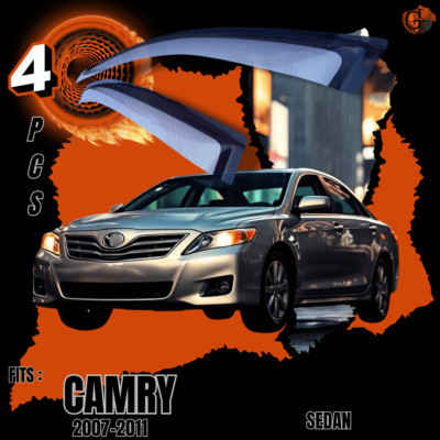 Windows Rain Guards Visors for 2007-2011 Toyota Camry | Out-Channel 2Tone BL&SIL
