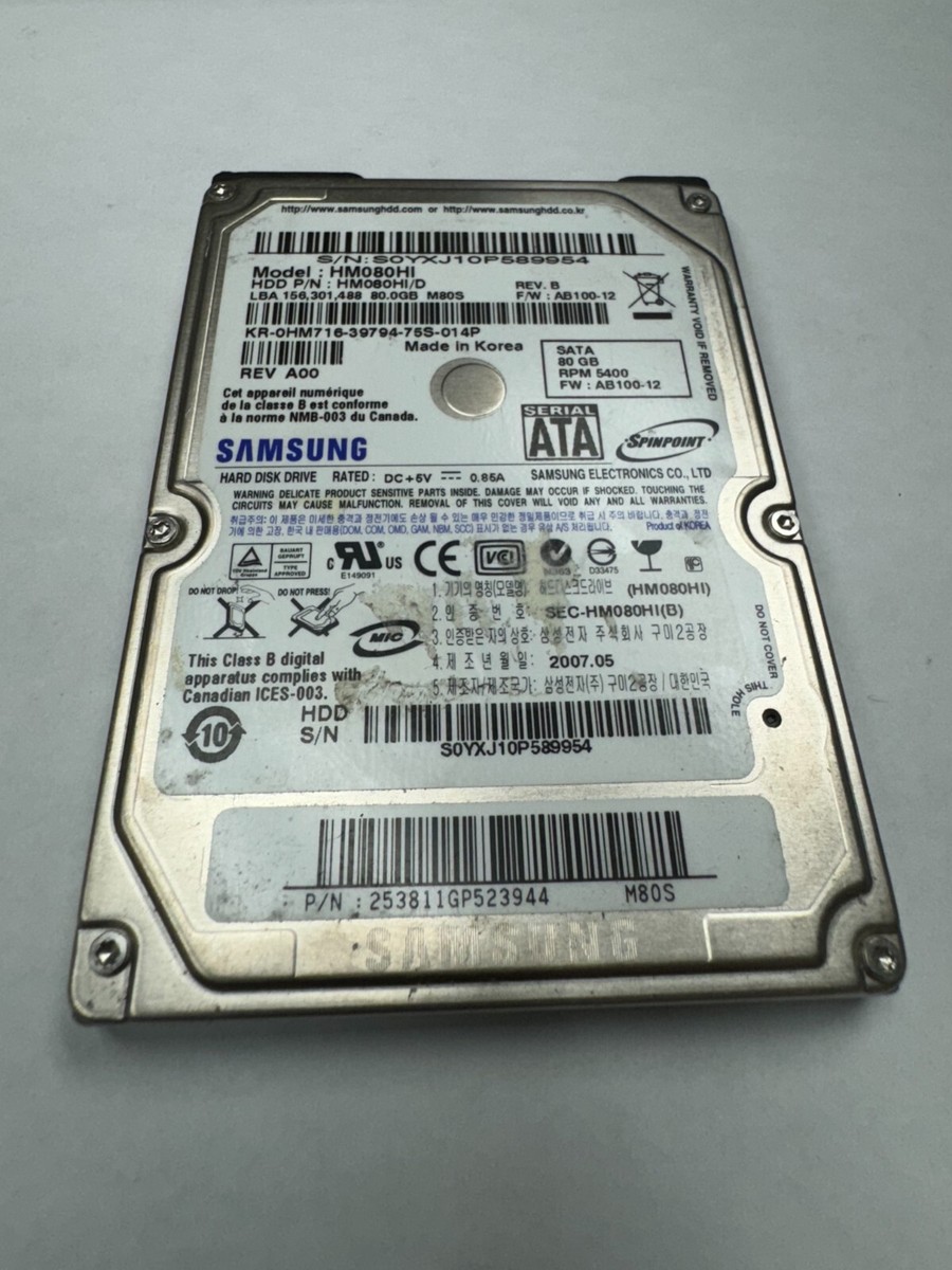 内蔵型ハードディスクドライブ SAMSUNG 120GB Hard Disk HS12YHA 内蔵型ハードディスクドライブ SAMSUNG 120GB Hard Disk HS12YHA 内蔵