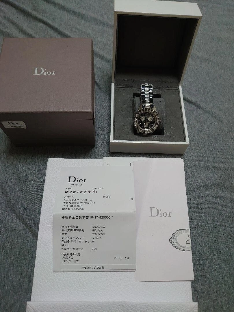 Dior Diamant World Limitée 100 CD11431DM Suisse Cadran Noir Chronographe Montre
