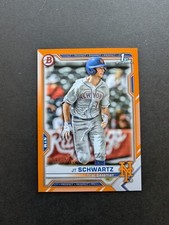 2021 Bowman Draft - #BD-61 JT Schwartz Orange Parallel /25 Mets