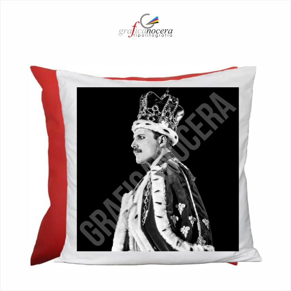 - FATTO A MANO - Cuscino Quadrato FREDDIE MERCURY queen cantante musica idolo idea regalo