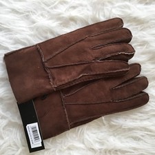 NEW Pia Rossini Women's Nebraska Real Sheepskin Gloves Brown M Medium