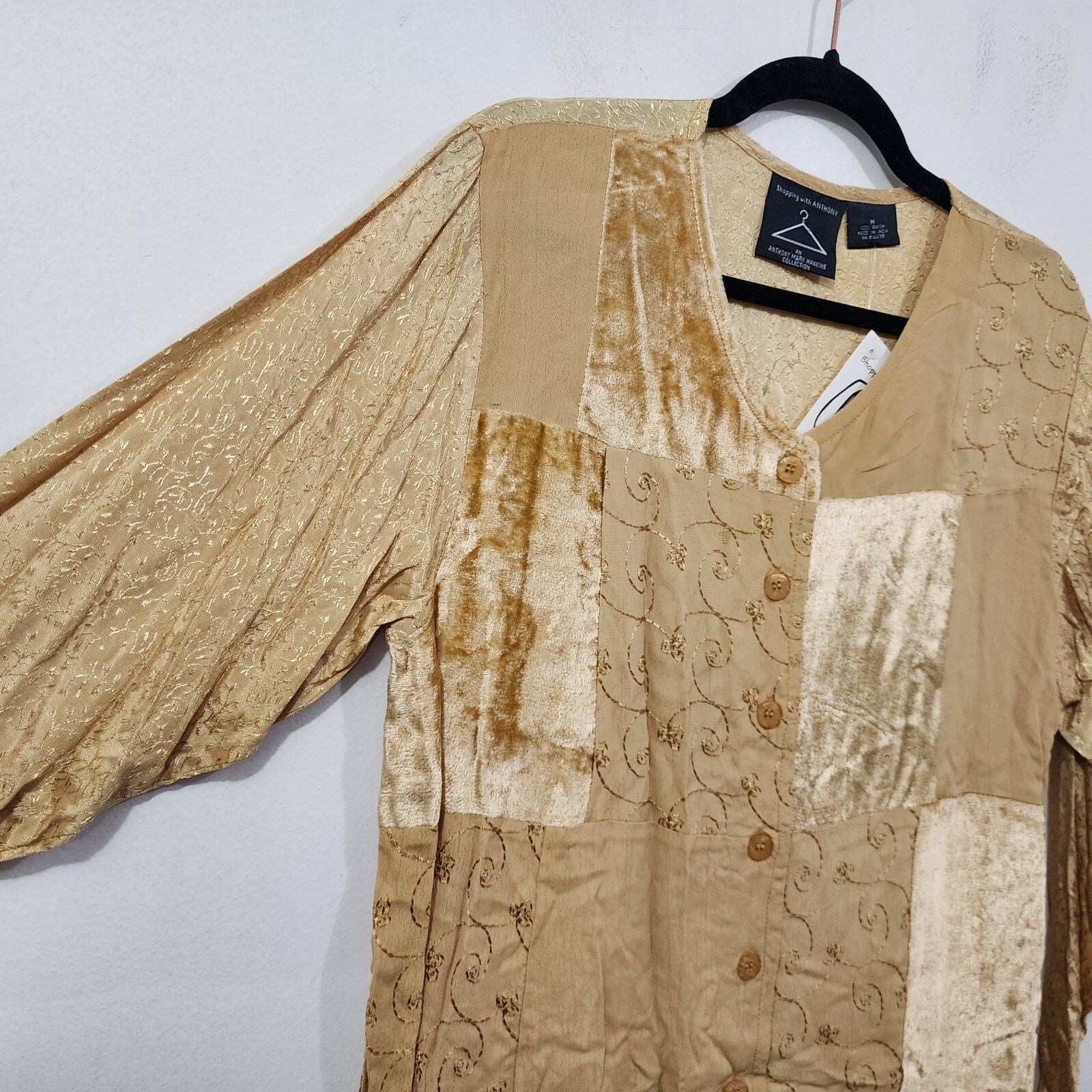 Shopping with Anthony Patchwork Button Up Blouse … - image 6