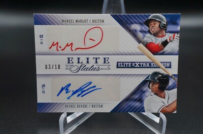 READ!!! MANUEL MARGOT / RAFAEL DEVERS 2015 Elite Extra Status Dual AUTO #'d 3/10