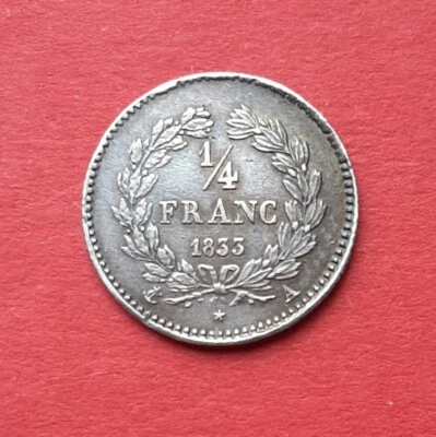 (IN-016) - Louis Philippe Ier – 1/4 franc 1833 A, Paris - Photo 1/2