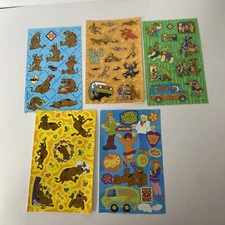 Vintage Sandylion SCOOBY DOO Sticker Sheets Lot of 5 Hannah Barbera