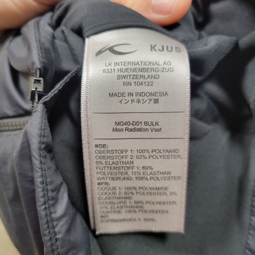 KJUS Radiation Vest Insulated Performance Men’s Sz 54 XL Company LOGO - 第 7/9 張圖片