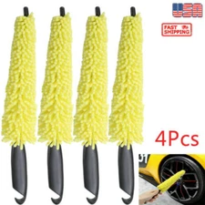 4Pcs Car Detailing Cleaning Brush Tire Rim Washing Scrub Wheel Cleaner Tool Kit