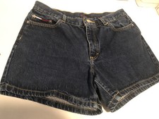 Vintage Tommy Hilfiger Dark Wash Short Rise Hipster Jean Shorts 13
