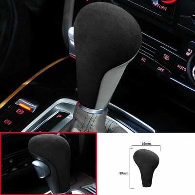 For Audi A4 A5 Q5 Q7 2004-12 Black Alcantara Gear Shift Knob Shifter Lever Decor