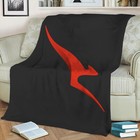 Qantas New Logo in Red Throw Blanket