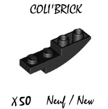 Lego 13547 - 50x Slope Curved 4x1 Inverted - Black Black - NEW