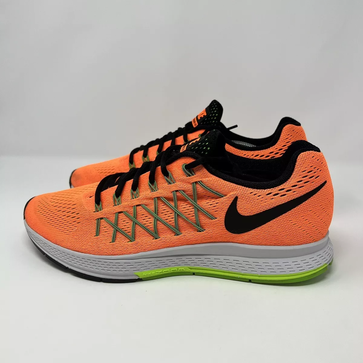 Nike Air Zoom 32 Pegasus Orange Green Blk Sneaker Mens Shoe Size