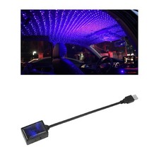 USB Car Roof Star Night Light, Portable Adjustable LED Show Violet Blue