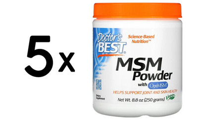 5 x Doctors Best MSM Powder with OptiMSM - 250g (67,96 EUR/kg)