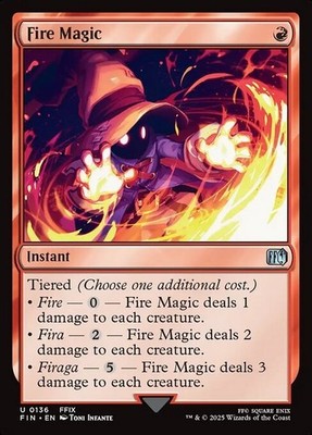 Magic - Fire Magic / Feuermagie - Uc - Magic the Gathering: Final Fantasy -EN/NM