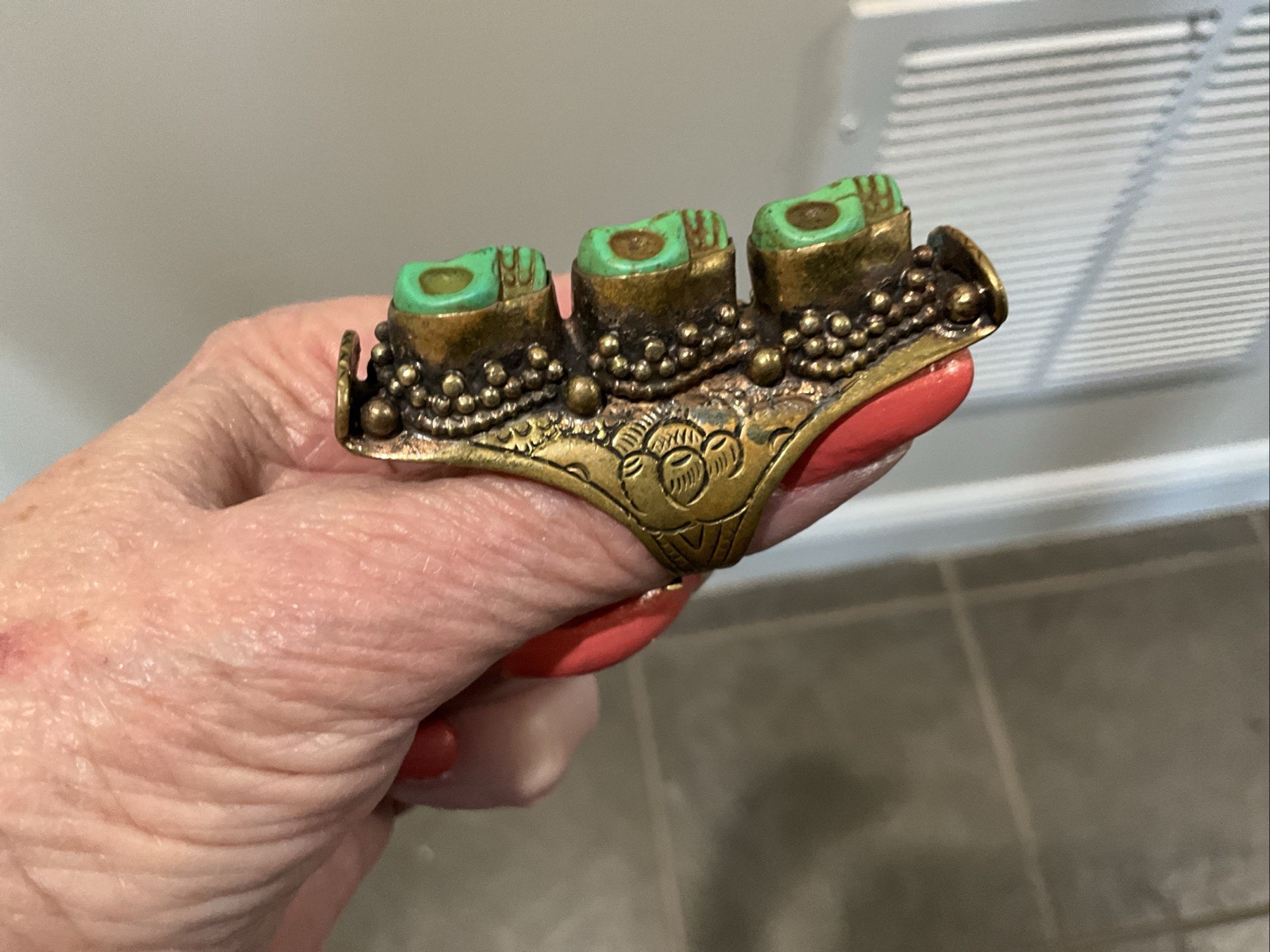 VINTAGE ADJUSTABLE SKULL RING  ADJUSTABLE FOR ANY… - image 2