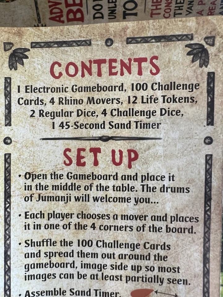 2021 Spinmaster Classic Jumanji Deluxe Electronic Board Game W/ Lights & Sounds - Image 4 of 4