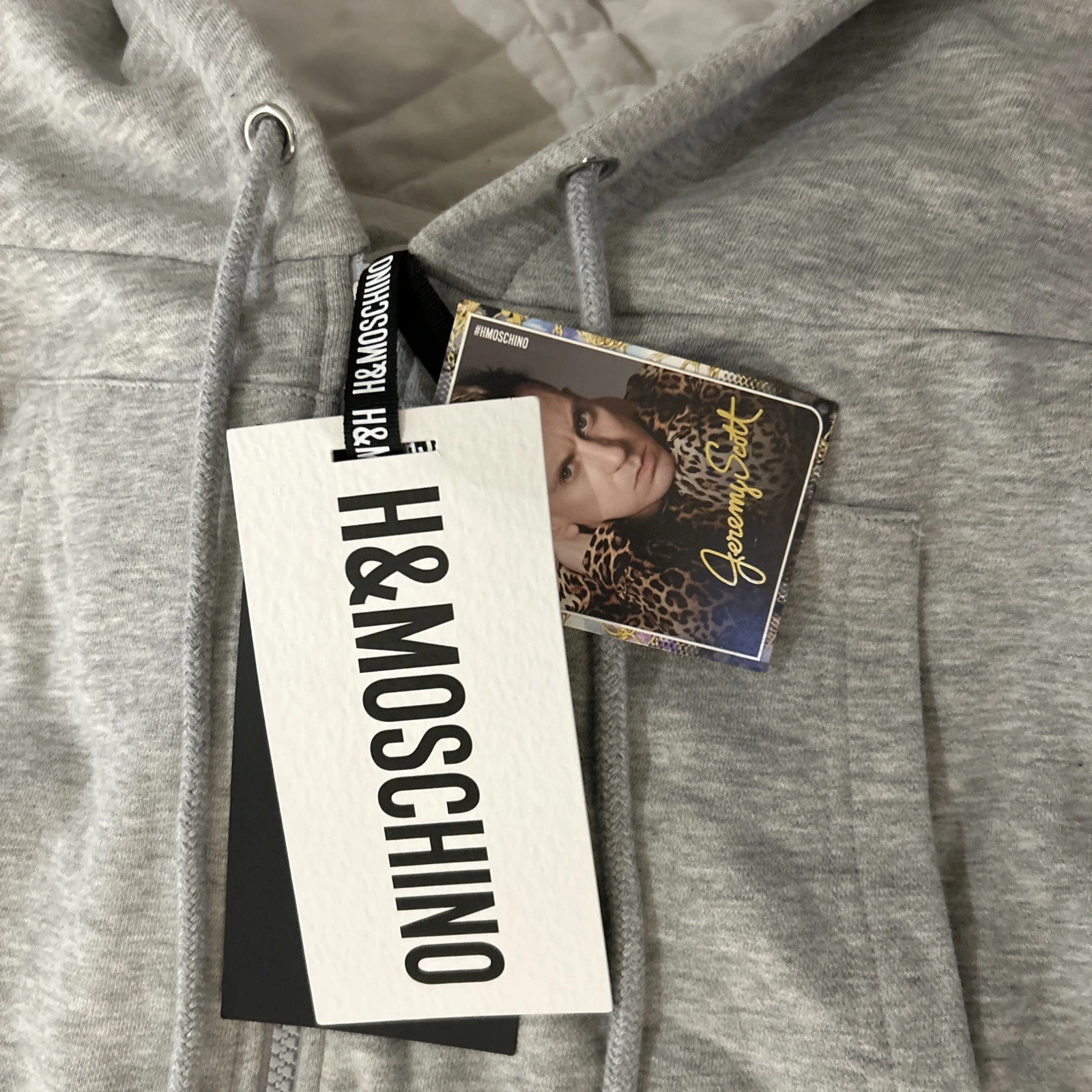 Moschino H&M gonna grigia con cappuccio e cappuccio taglia 10 38