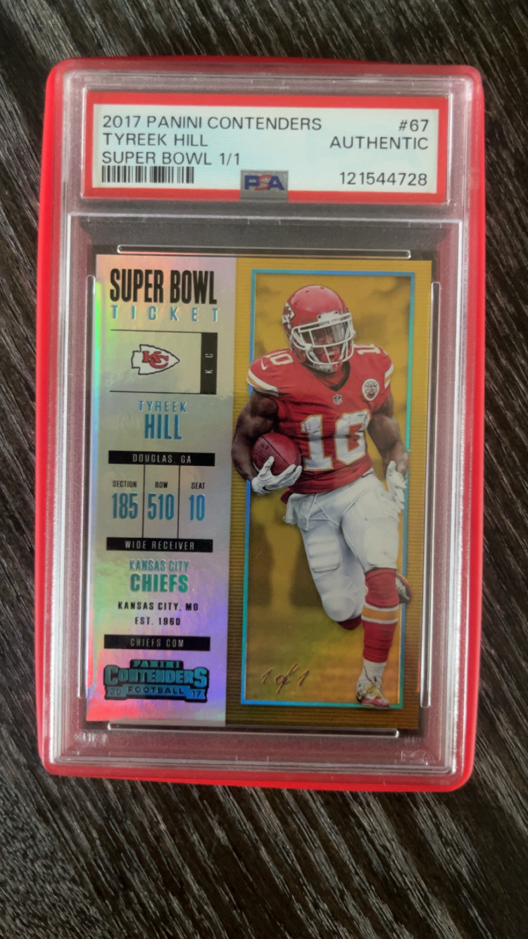 2017 Panini Tyreek Hill #67 Super Bowl Ticket 1/1 