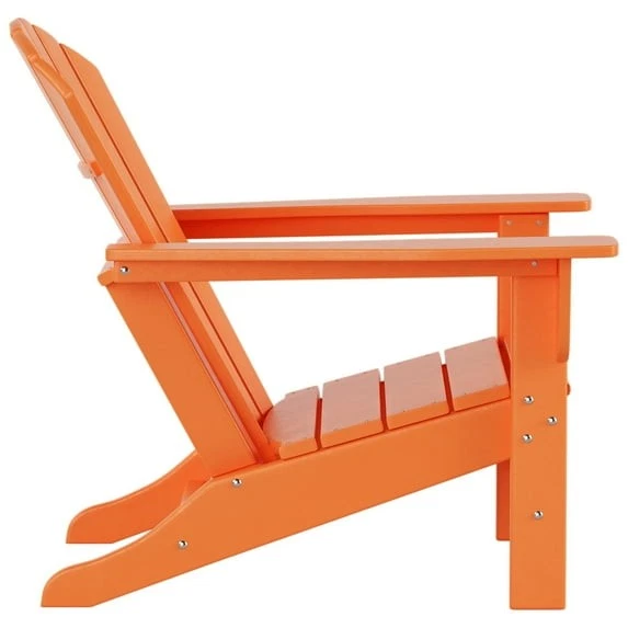 WO WESTIN OUTDOOR WO HOME FURNITURE HDPE ADIRONDACK CHAIR - ORANGE - Image 3 of 4