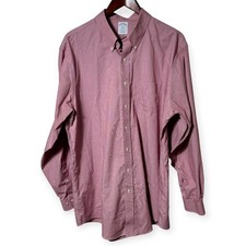 Brooks Brothers Regent Shirt XXL 18 36/37 Red Houndstooth Preppy Ivy Old Money