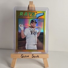 2026 Topps Heritage Jonathan Aranda Gold Bordered Refractor 23/50