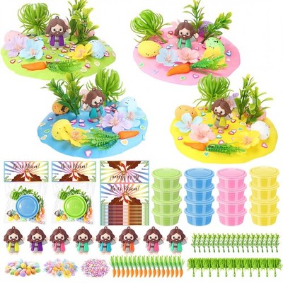 273 Pcs/24 Set Air Dry Clay Spring Crafts with Colorful Modeling Clay Resin F...