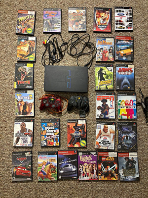 Sony PlayStation 2 PS2 SCPH-30001 NTSC-U/C Console w/ Controllers & Games Lot