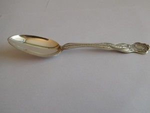 RAILROAD-NORTHERN PACIFIC RAILROAD - BAKED POTATO SOUVENIR SPOON WITH TOP LOGO