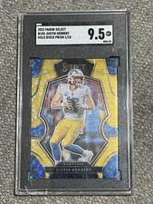 Panini 2022 Select Justin Herbert #155 Gold Disco Prizm /10 SGC 9.5 Chargers