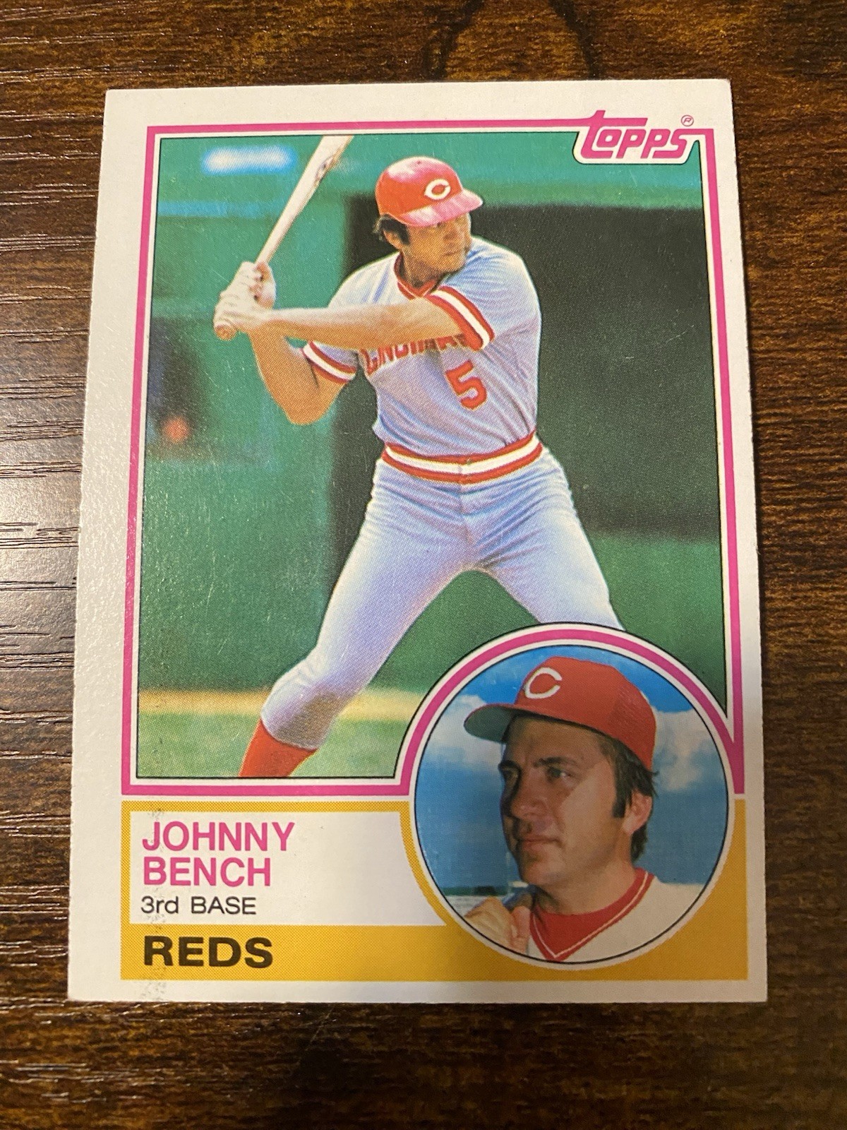 1983 Topps baseball #60 JOHNNY BENCH Cincinnati Reds G3