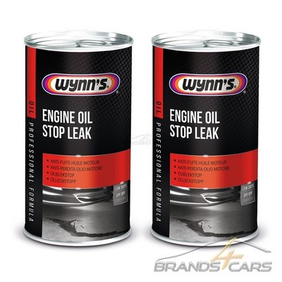 WYNNS 2x 325ml ENGINE OIL STOP LEAK MOTOR ÖL-LECK-STOP ADDITIV MOTOR DICHTMITTEL