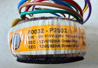 Toroidal trans 7VA Ringkerntransformator, Primär 115 V ac, 230 V, 50/60HZ