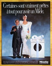 1988 Miele Washer Paper Advertising - Carla Bruni Model