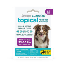 Sergeant's Guardian Flea Tick Squeeze On Topical for Dogs, 33-66 lbs., 3 Count