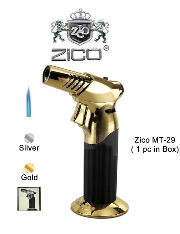 ZICO MT-29 Single Torch Lighter &ndash; Black Gold &ndash; Gift Box Included | Refillable Bu