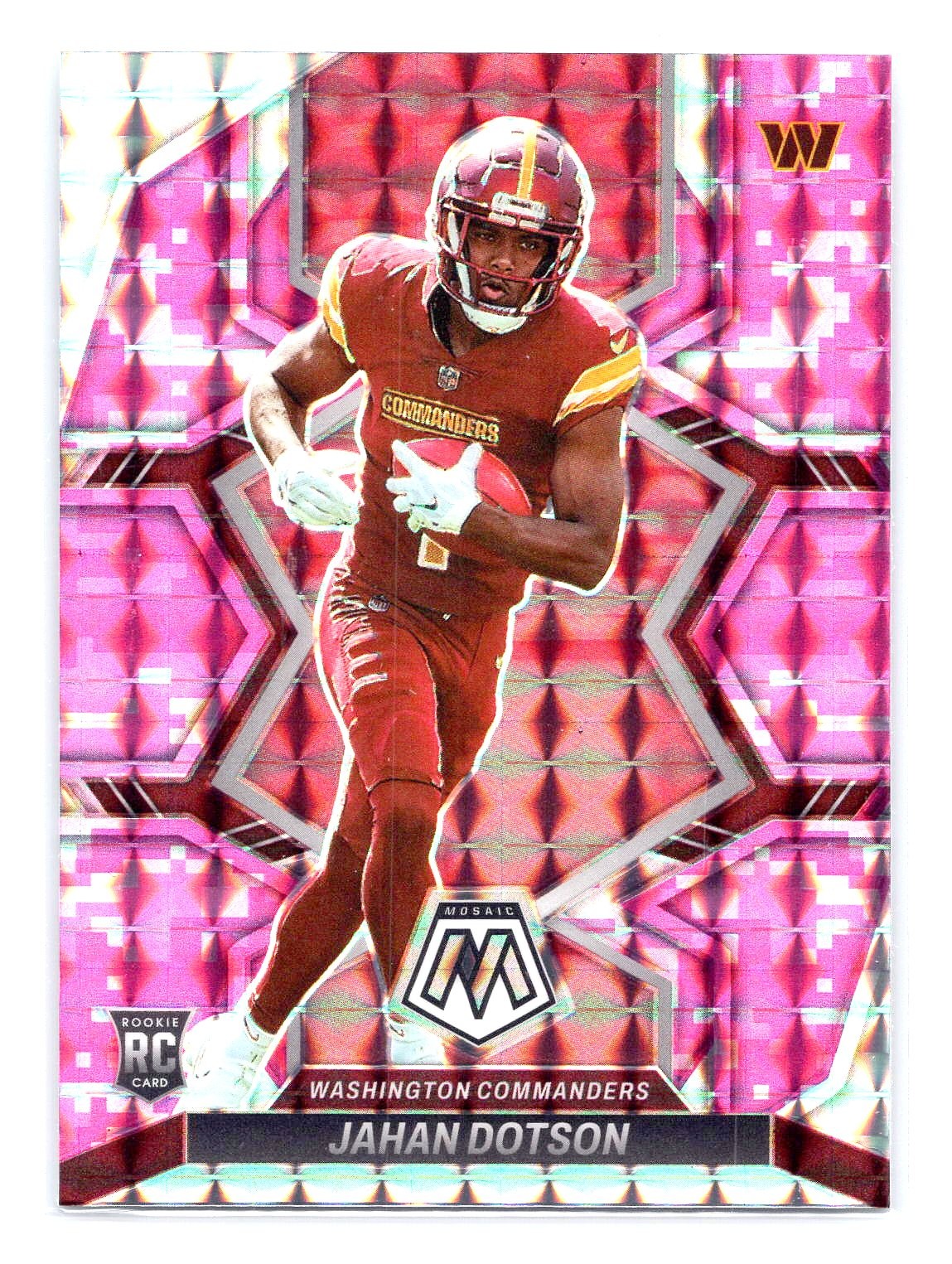 Jahan Dotson 2022 Panini Mosaic #314 Pink Camo RC Rookie